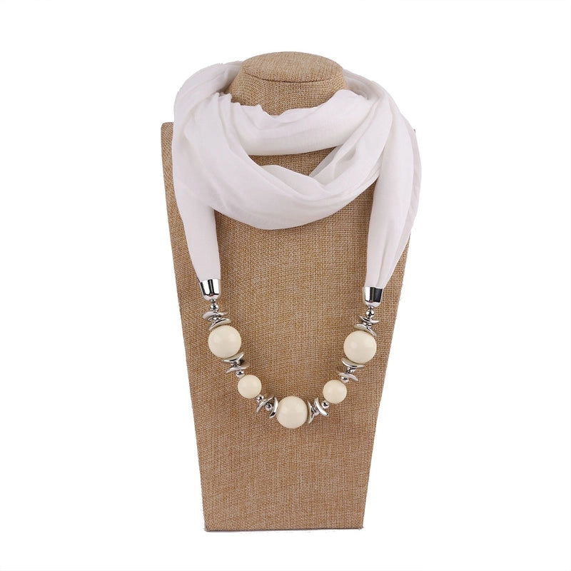 Women's Minimalist Solid Color Polyester Scarf