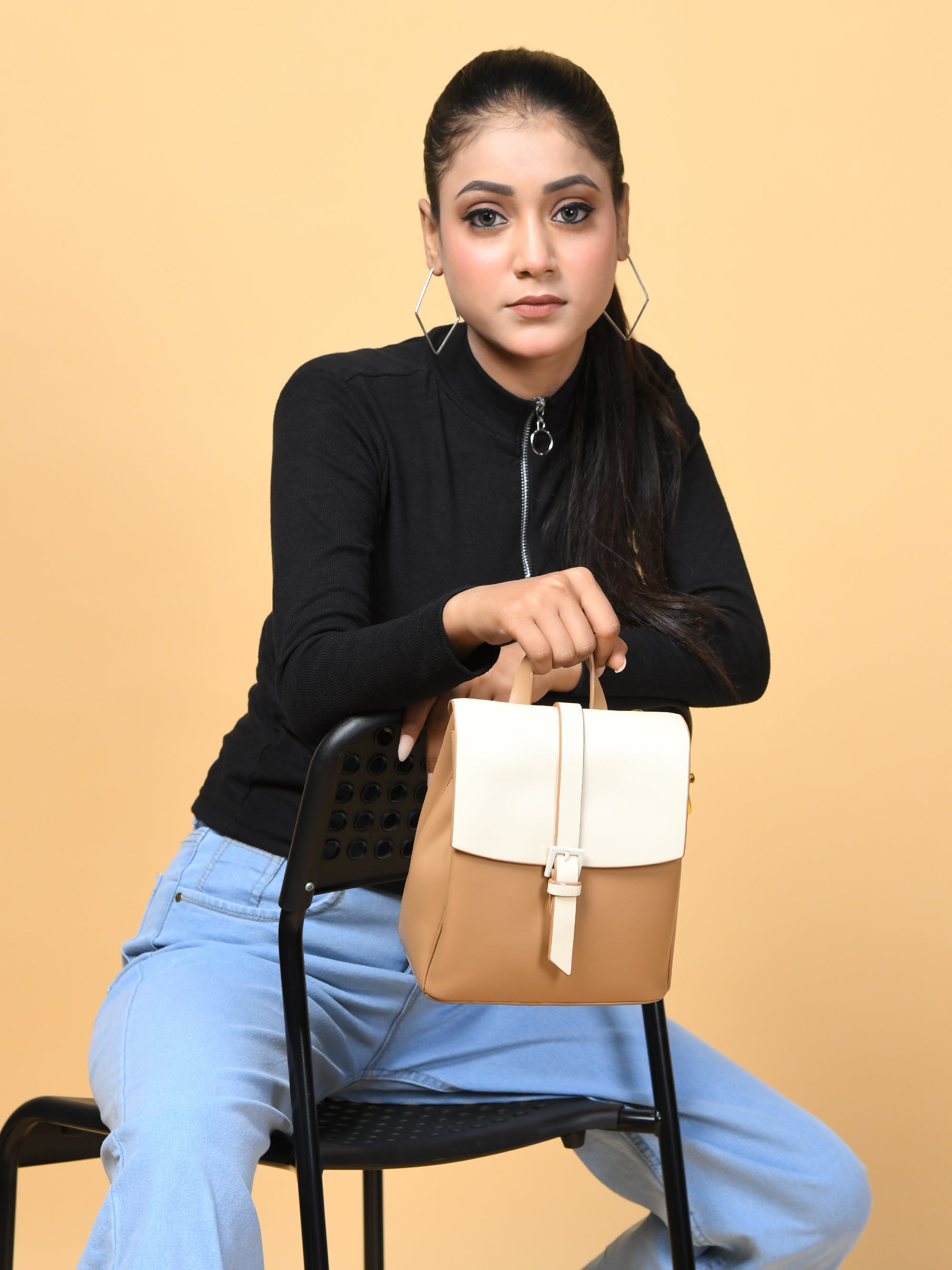 Women's Backpack - Beige