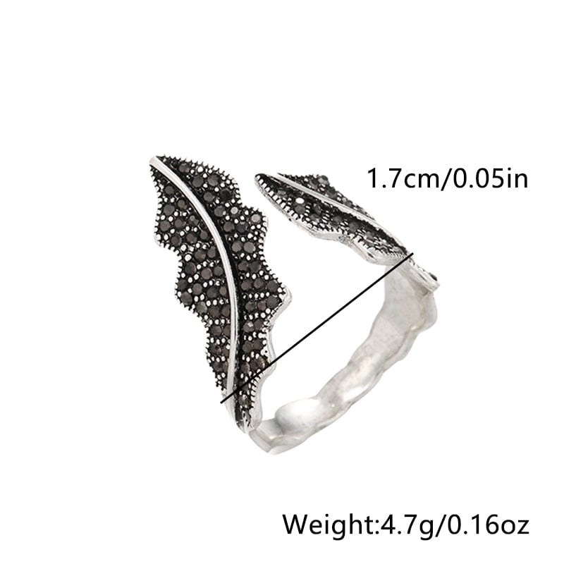 240 Pieces Copper Inlay Leaf Zircon Copper Rings