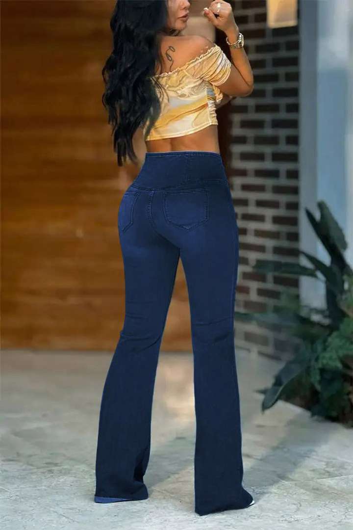 🔥Promotion-Wash Wrap Mid Rise Stretchy Flare Jeans