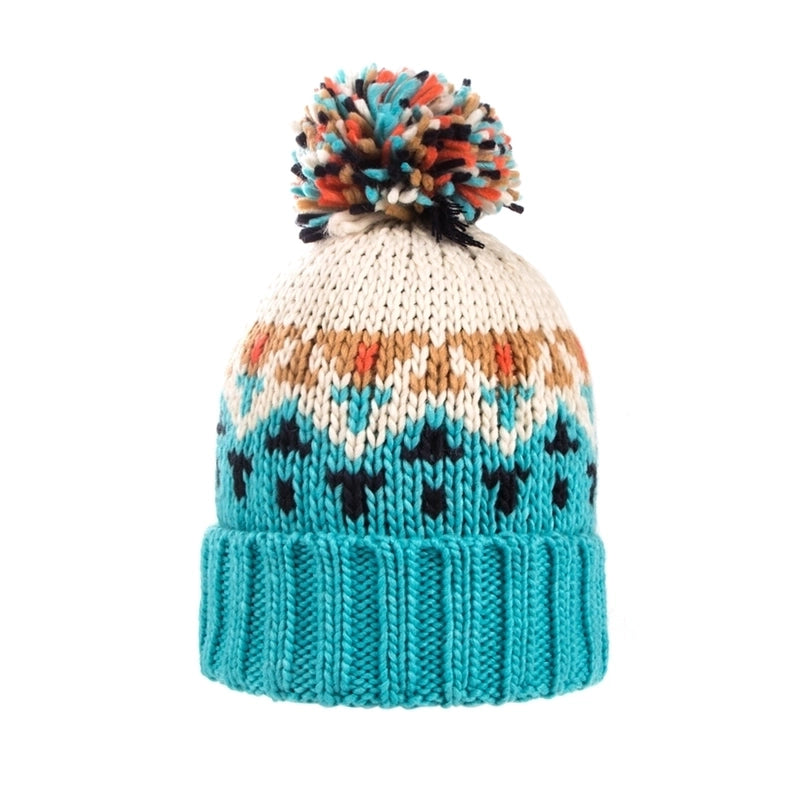 Unisex Retro Classic Style Geometric Rhombus Eaveless Wool Cap