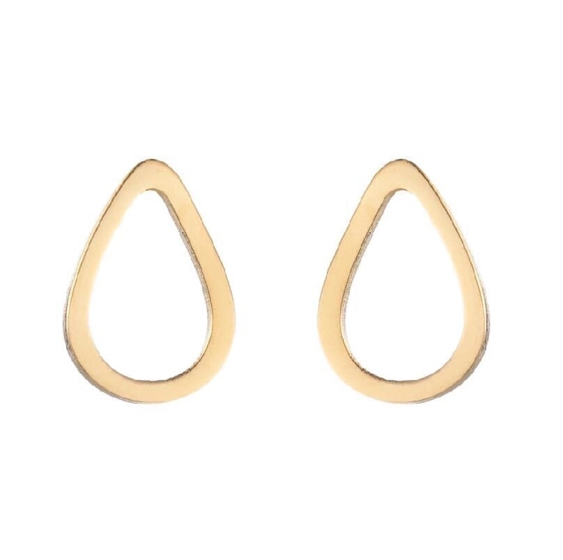 1 Pair Minimalist Sun Plating 304 Stainless Steel 18K Gold Plated Ear Studs