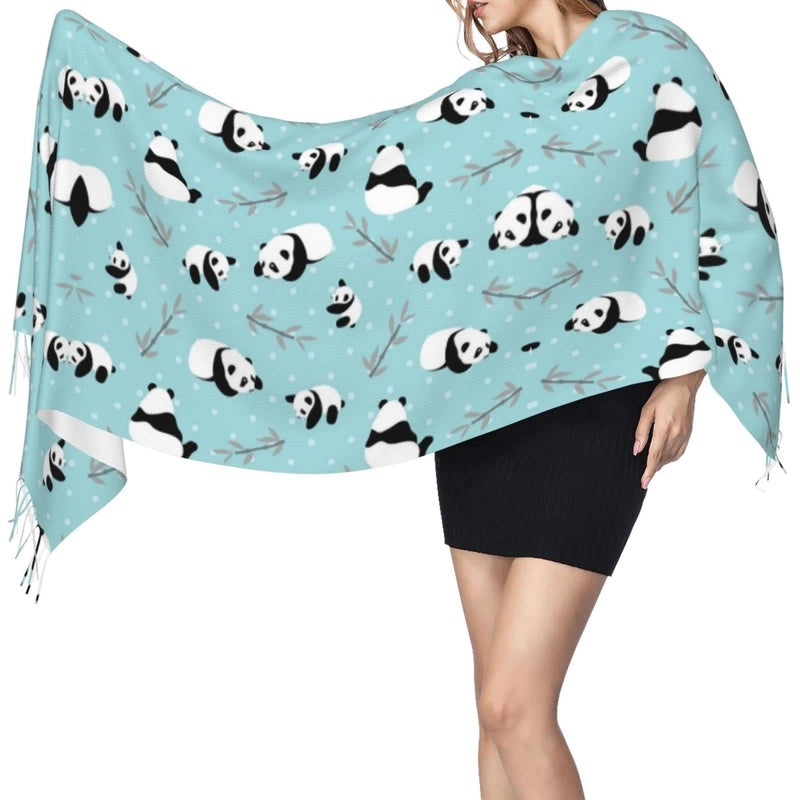 Women's IG Style Animal Letter Elk Imitation Cashmere Scarf