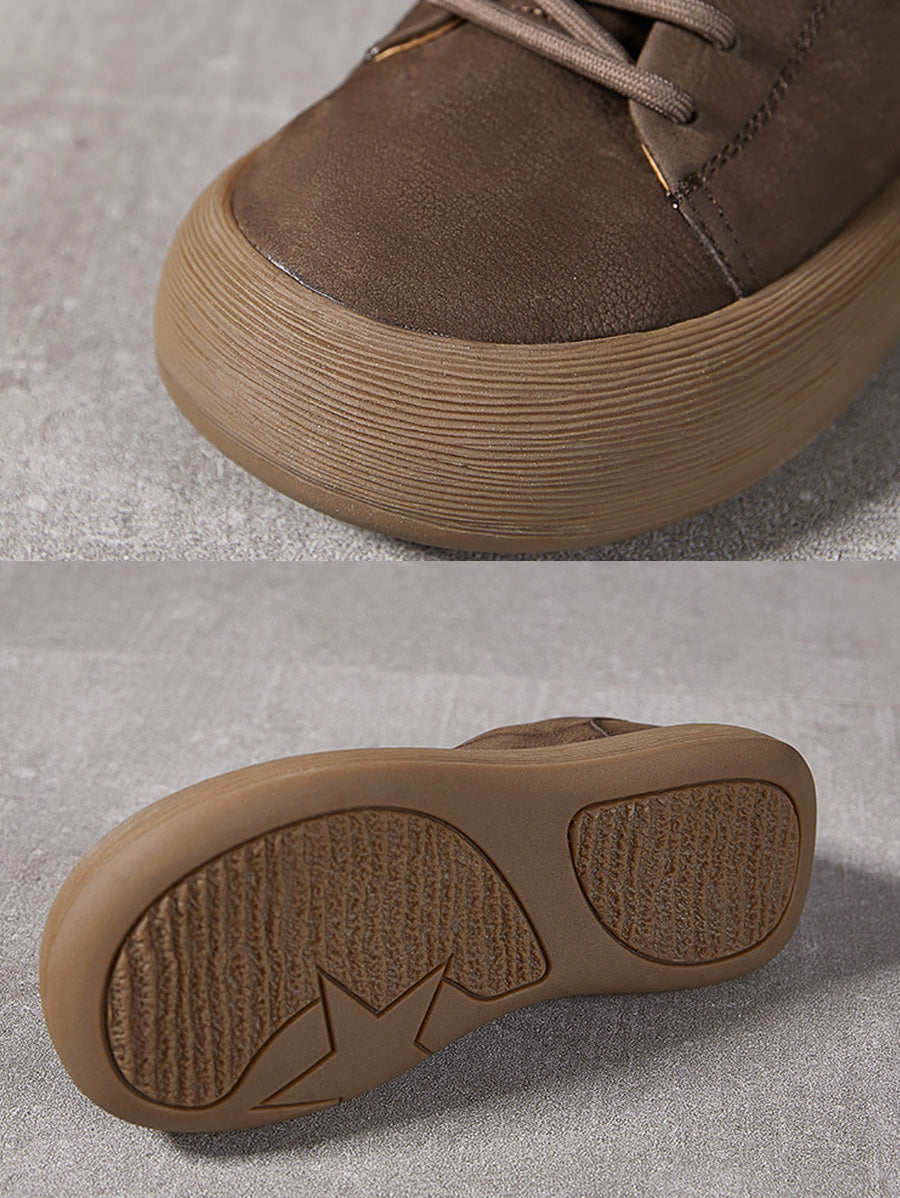 Women Summer Genuine Leather Strap Flat Shoes