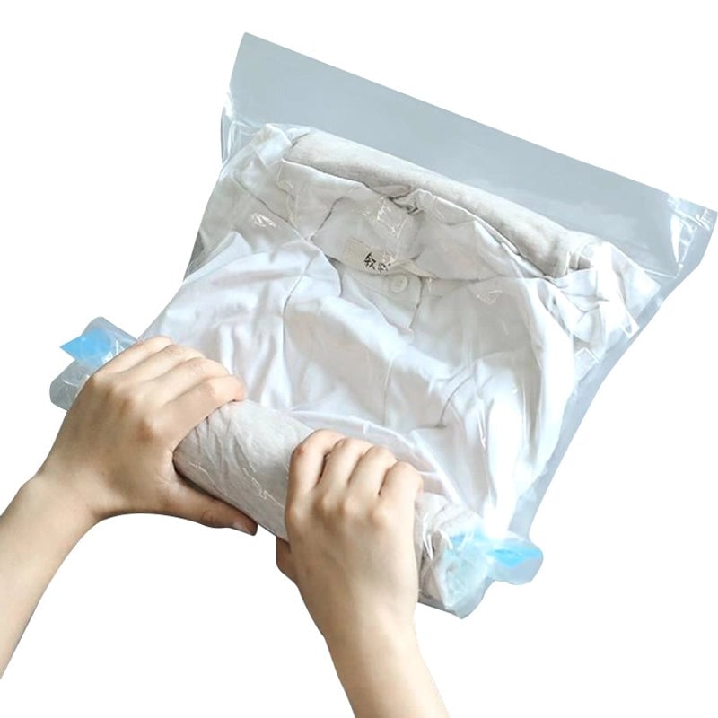 Travel Hand-rolled Vacuum Compression Bag Clothing Storage Bag Printed Portable Finishing Bag