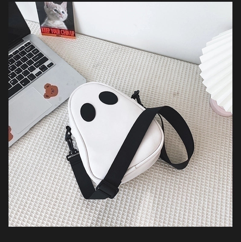 Halloween Women'S Pu Leather Ghost Cute Zipper Crossbody Bag