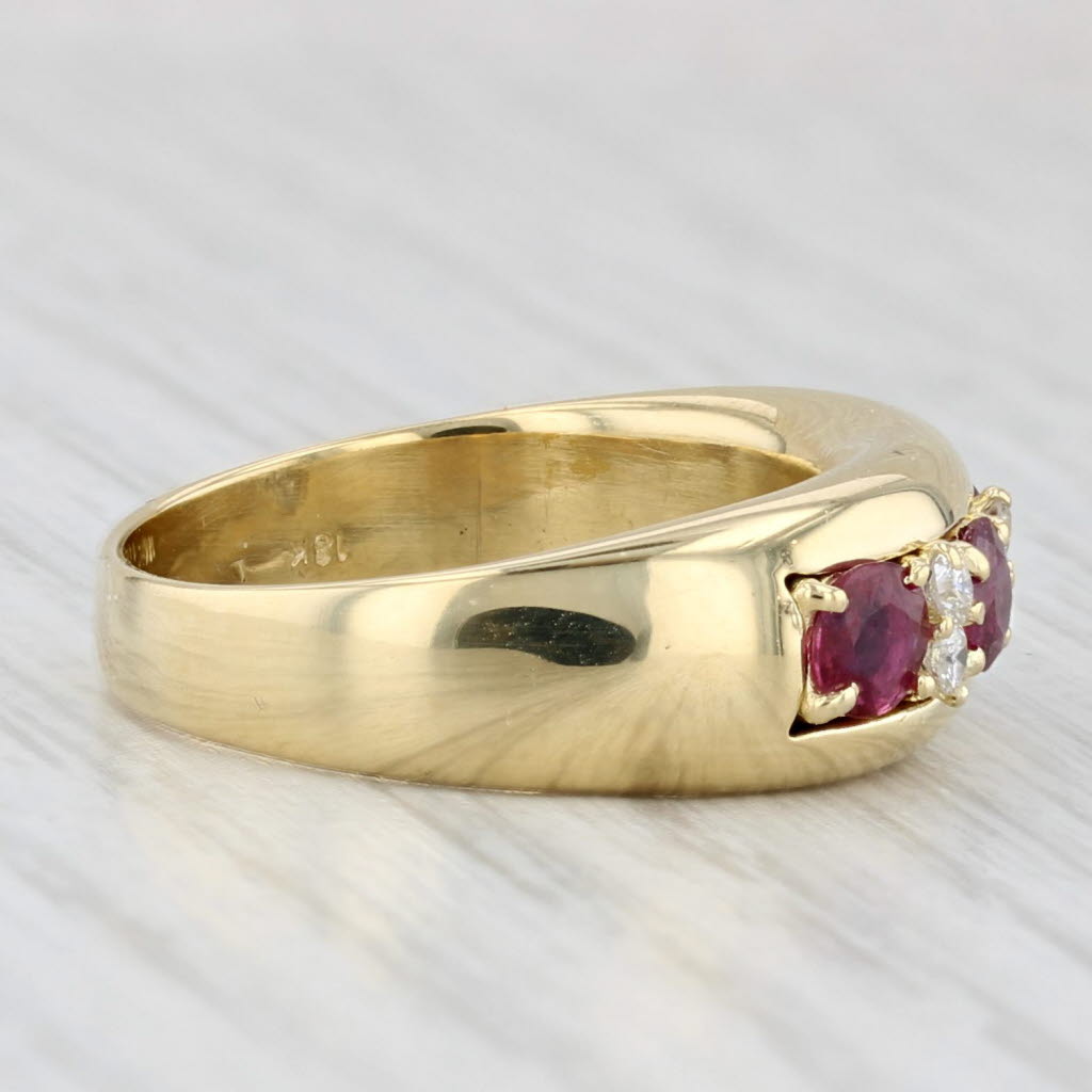 1.27ctw Ruby Diamond Ring 18k Yellow Gold Size 7