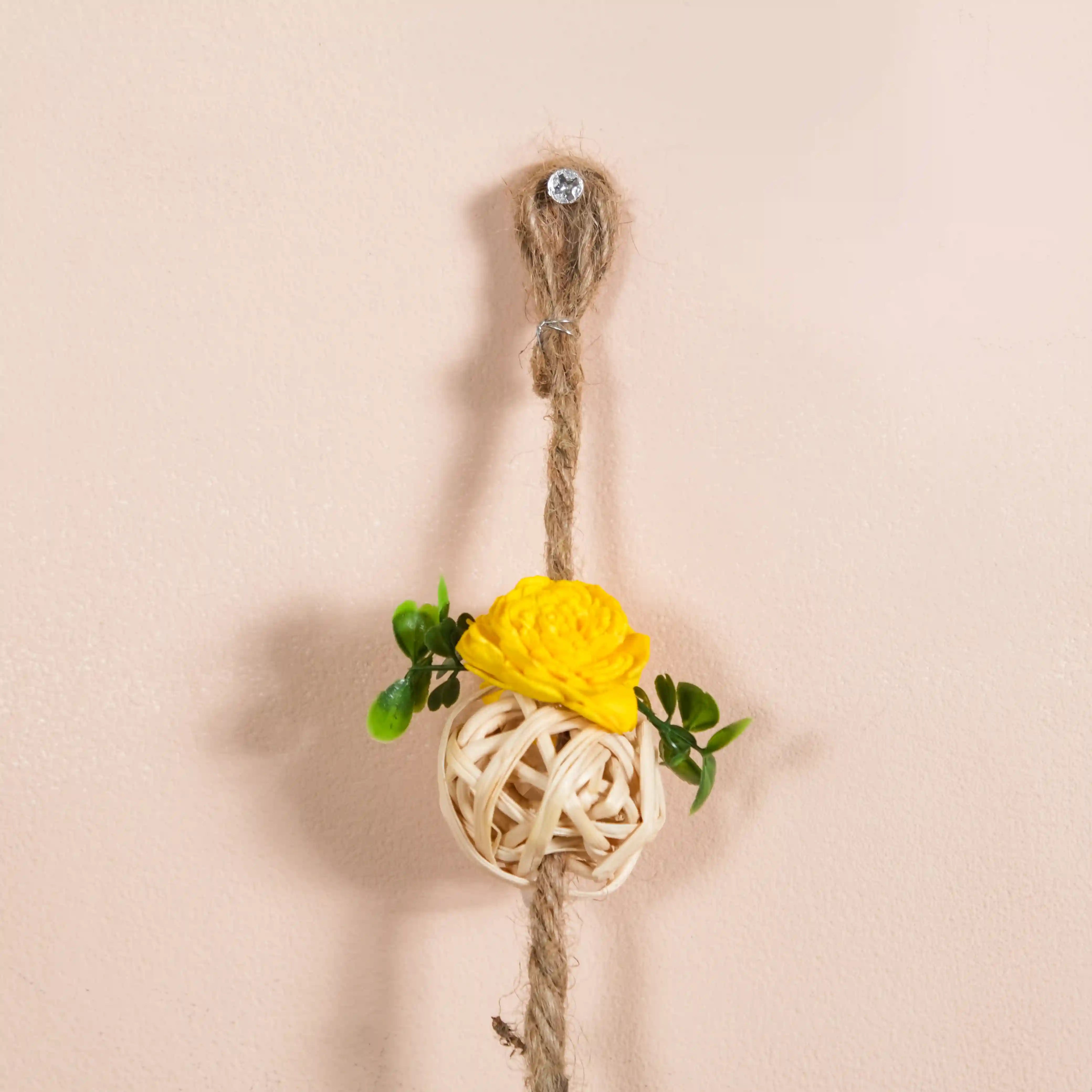 All Natural Decorative Flower Wall Hanging Set Of 6