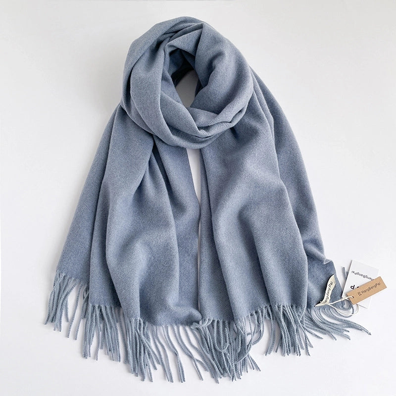 Unisex Casual Basic Solid Color Imitation Cashmere Scarf