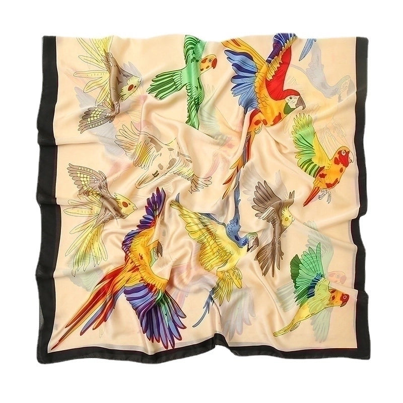 Women's Chinoiserie Paisley Satin Silk Scarf