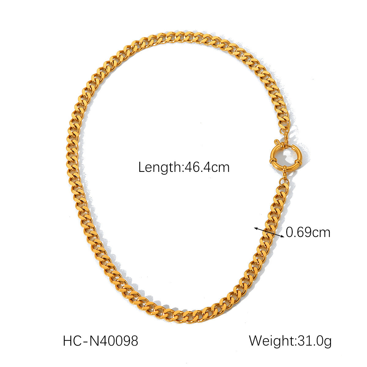 IG Style Chain Geometric Stainless Steel Electroplating Necklaces