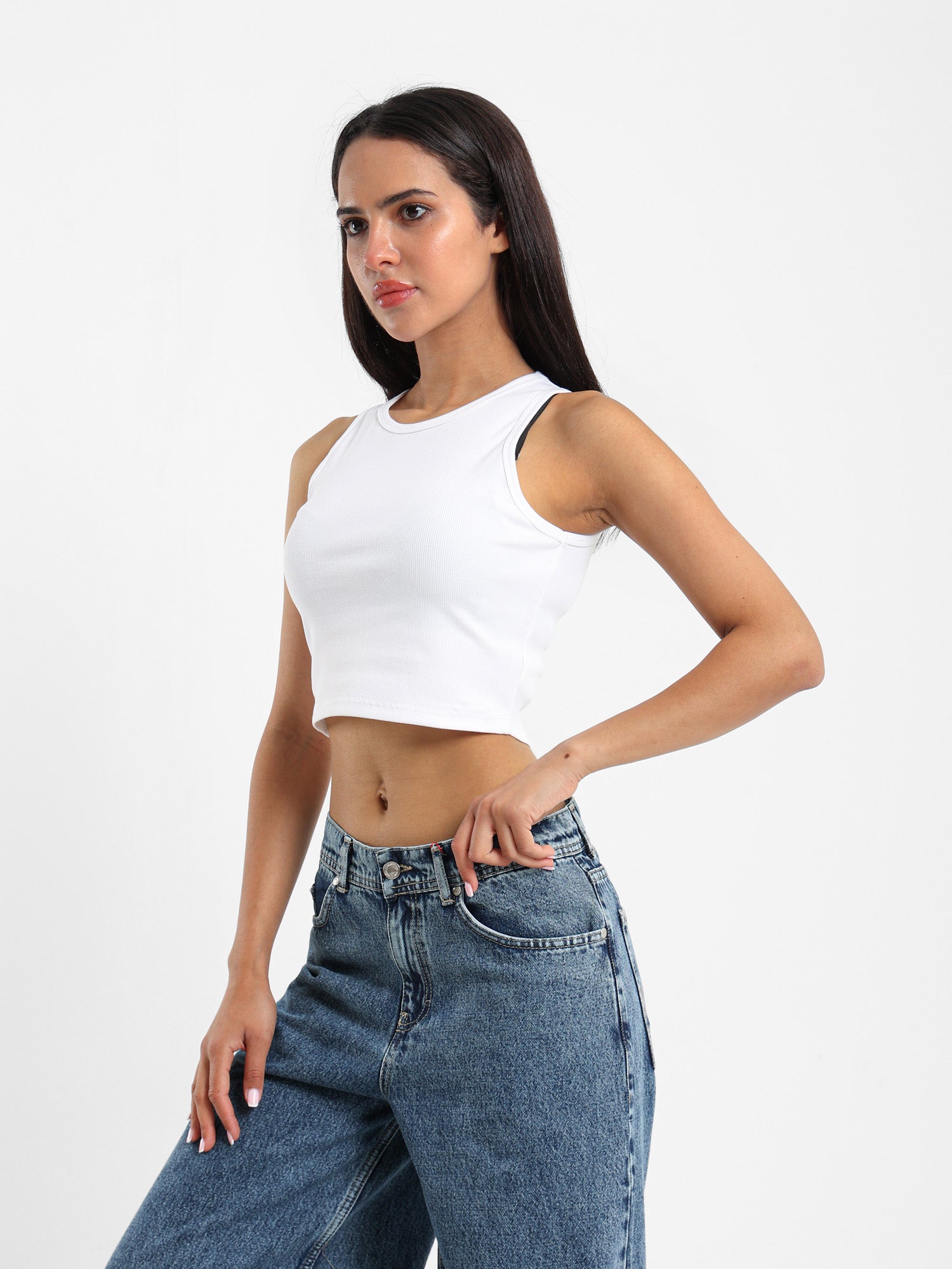 Cropped Halter Neck Top