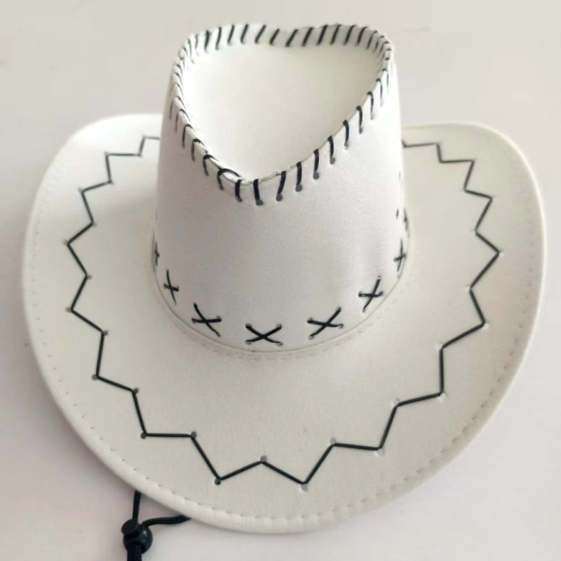 New Fashion Chicken Skin Deerskin Velvet Knight Western Cowboy Hat Camouflage Cloth Hat Travel Sun Hat Straw Hat