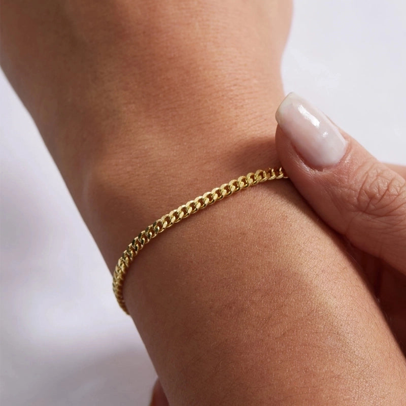 Minimalist Geometric 316L Stainless Steel  18K Gold Plated Bracelets In Bulk
