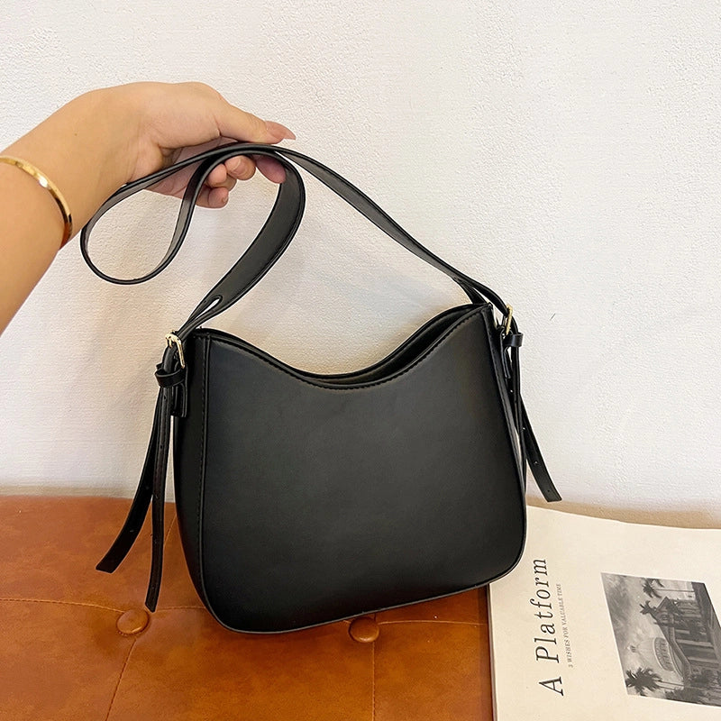 Women's Medium Pu Leather Solid Color Basic Classic Style Zipper Tote Bag