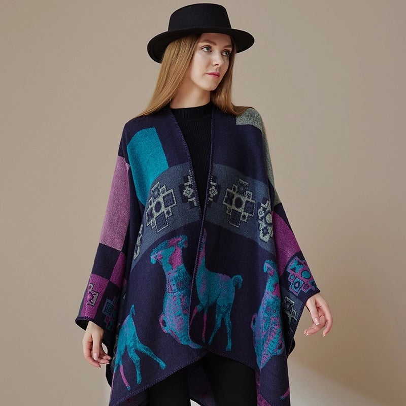 Unisex Ethnic Style Geometric Imitation Cashmere Shawl