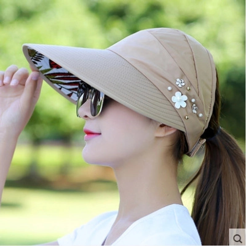 Women's Elegant Basic Minimalist Flower Big Eaves Sun Hat