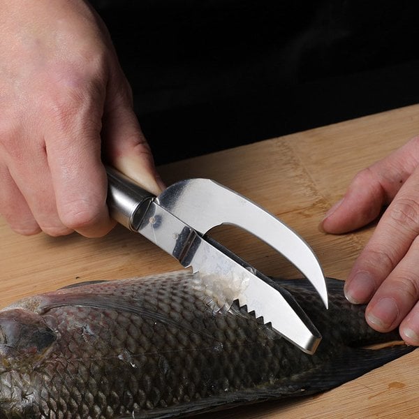 Fish Scale Knife Cut/Scrape/Dig 3-in-1