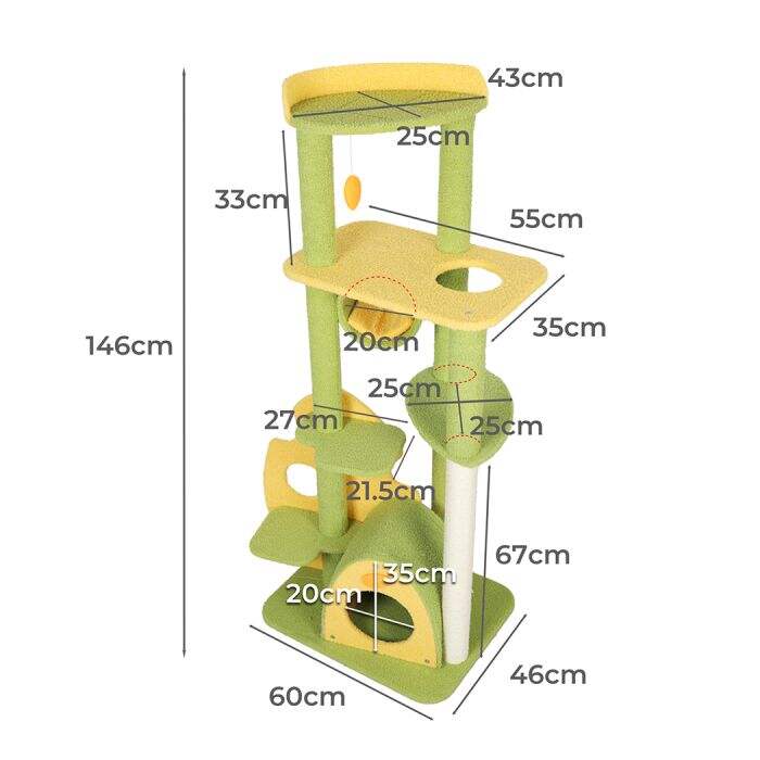 146cm Multi-Level Cat Scratching Condo