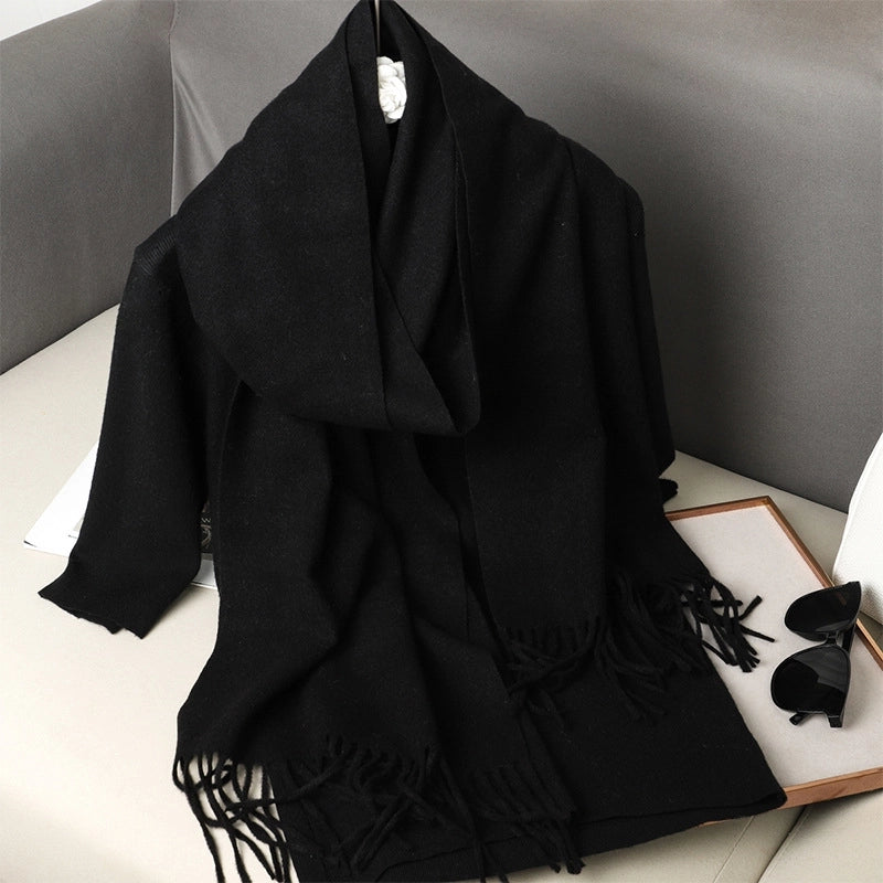 Women's Elegant Solid Color Imitation Cashmere Scarf