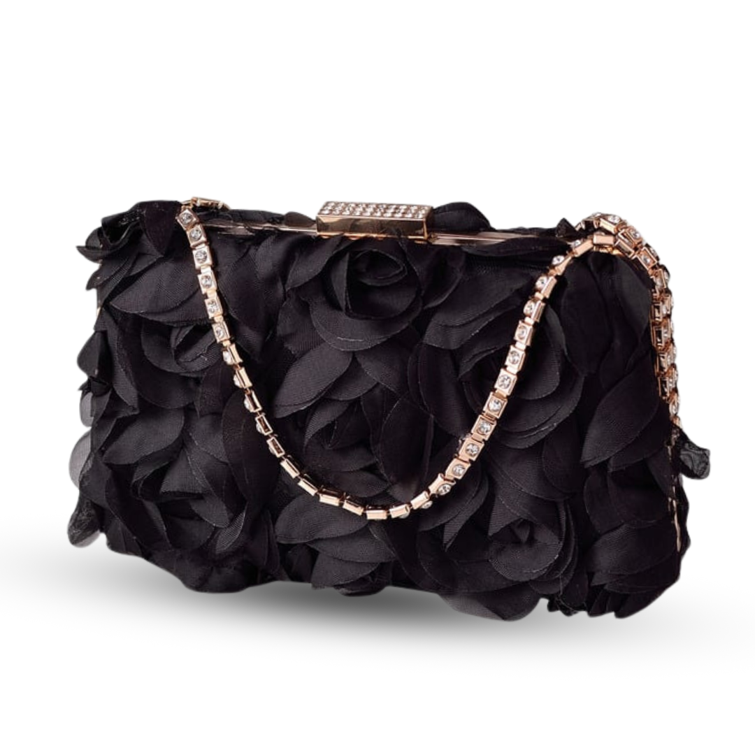 Chiffon Flower Polyester Evening Clutch