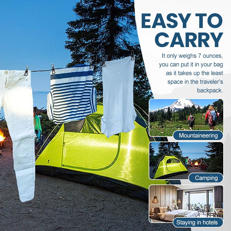 🔥HOT SALE - Portable Clothesline for Camping/Backyard/RVBuy 2 Get Extra 10% OFF