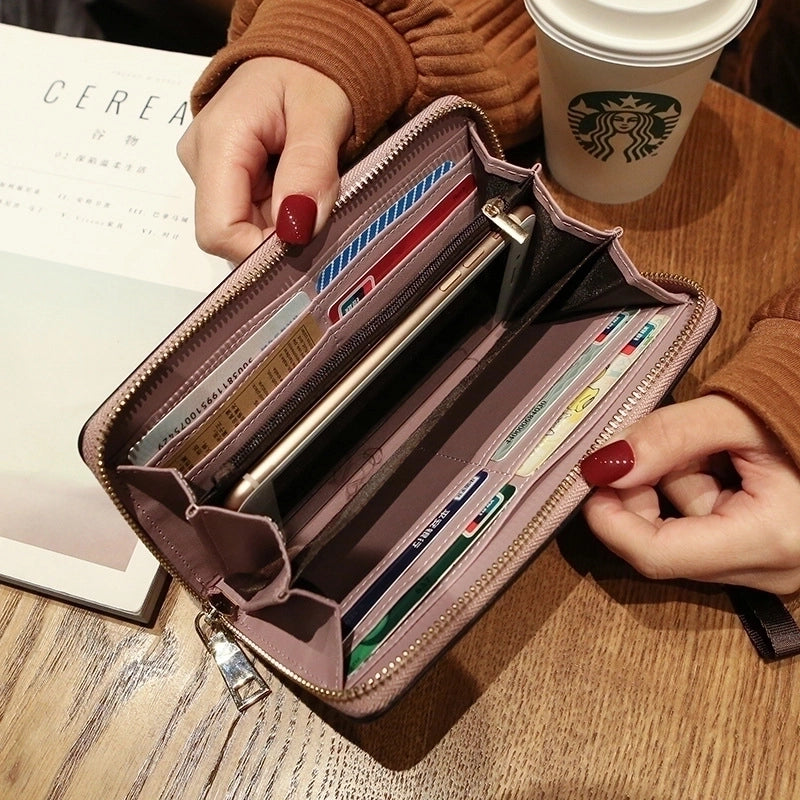 Women's Letter Pu Leather Zipper Wallets