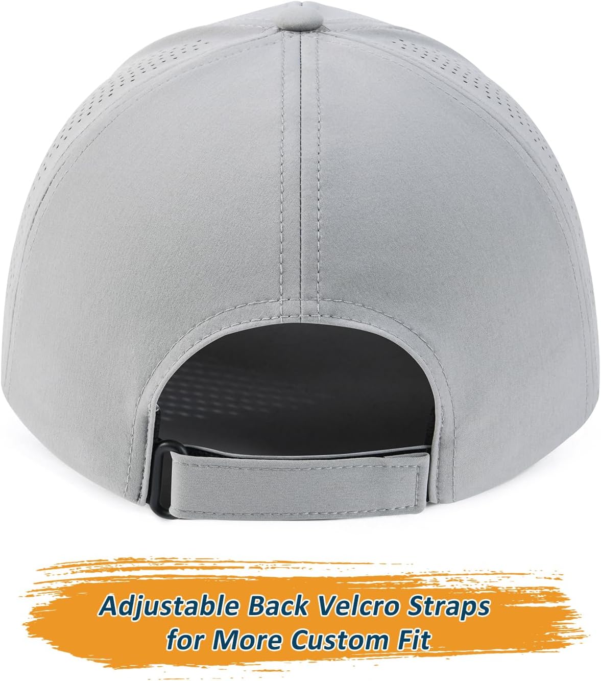 BOTVELA Men Structured Baseball Cap Side Laser Cut Vented Performance Hat for Outdoor Activities