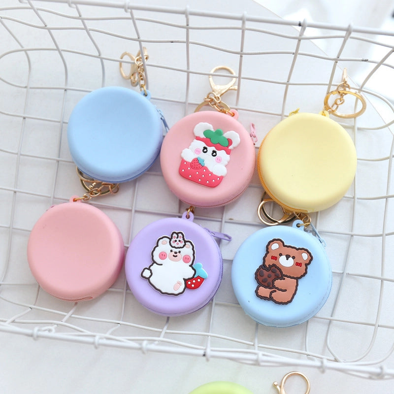 Unisex Animal Silica Gel Zipper Coin Purses