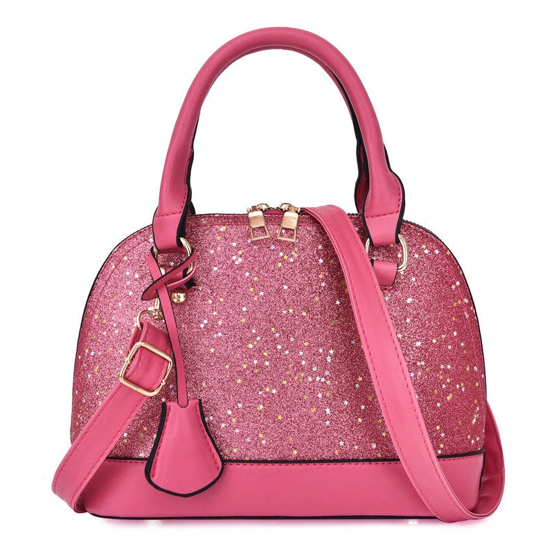 New Broadband Small Bag Women's New Korean-style Sequin Zipper Shoulder Crossbody Bag Solid Color Personalized Bag