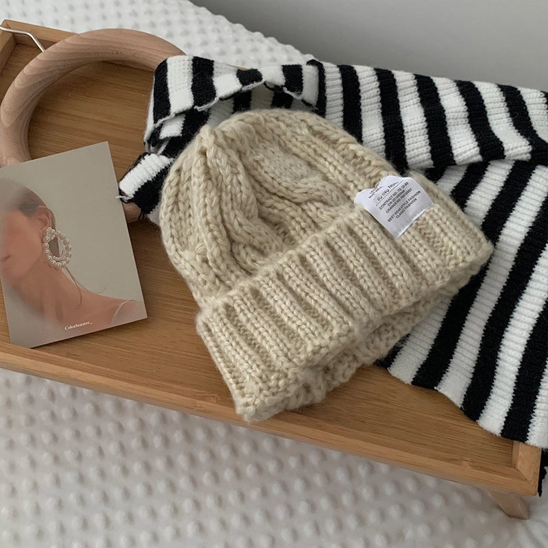 Unisex Classic Style Solid Color Eaveless Beanie Hat