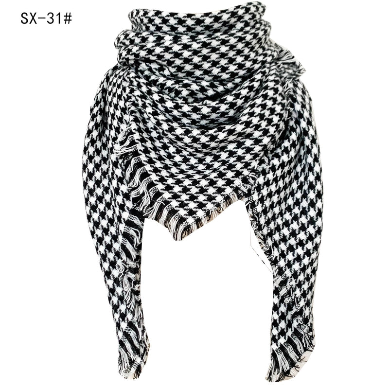 Autumn And Winter Imitation Cashmere Qicaigei Square Scarf Triangular Binder Scarf Women's Neck Warmer Shawl