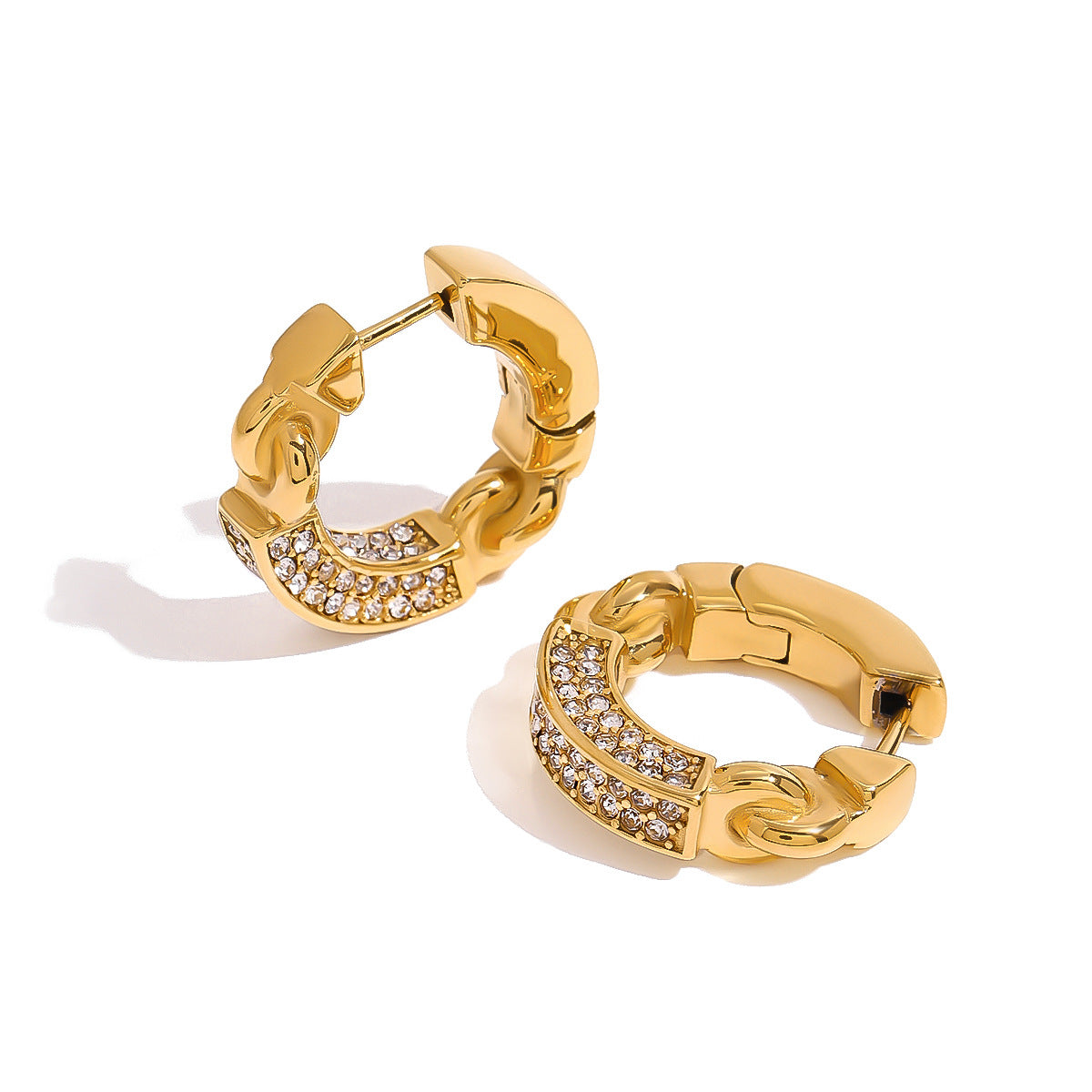 Stainless Steel Diamond Earrings Ear Buckles Titanium Steel Earrings Earrings Earrings
