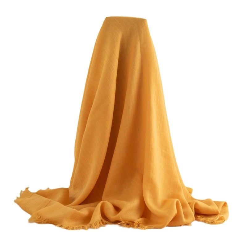 Unisex Elegant Minimalist Solid Color Polyester Silk Scarf