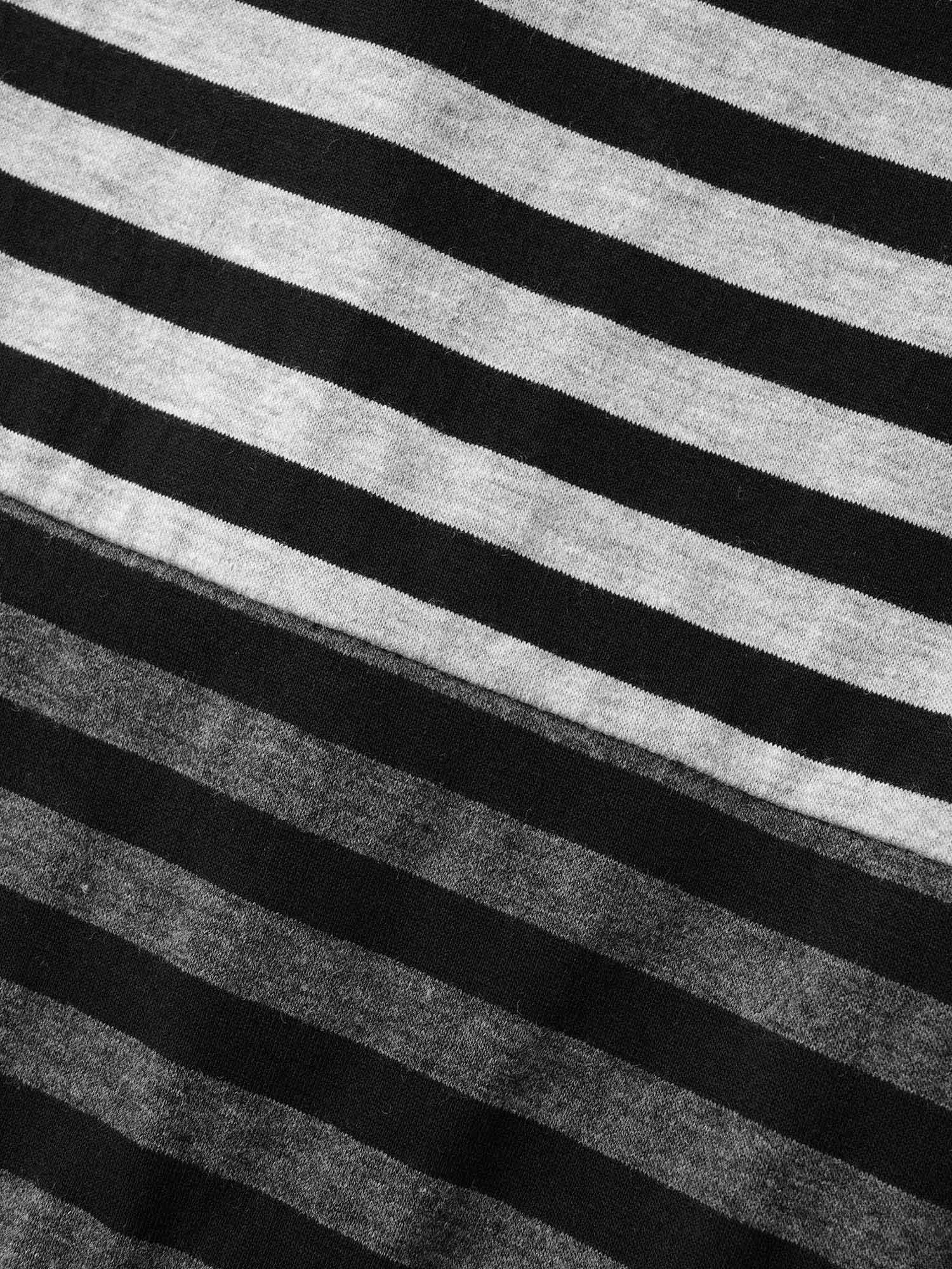 Striped Contrast Elastic Waist Midi Dress