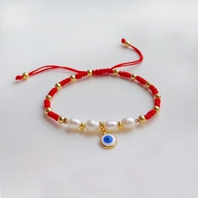 Minimalist Round Freshwater Pearl Rope Soft Clay Knitting Women's Bracelets