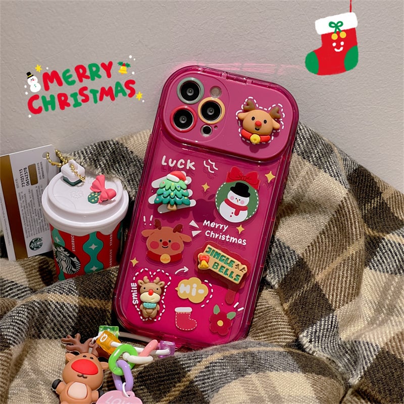 Christmas Tree Pendant Flip Mirror Case Cover For iPhone