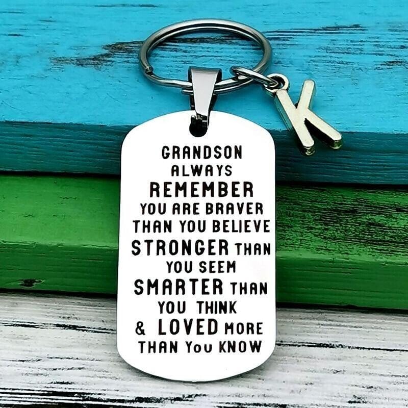 Promotion 49% OFF⇝ 💓 To My Grandson Granddaughter  Gift Lettering Keychain