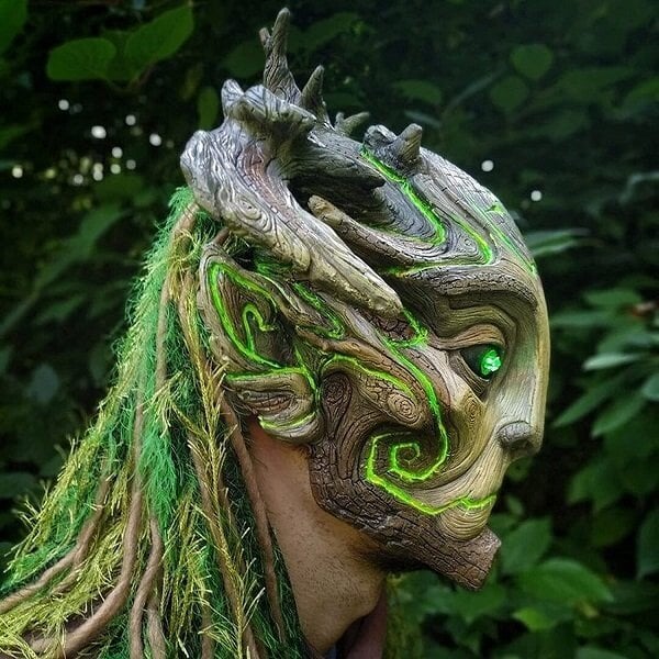 100% Handmade🎁Green Man Forest Spirit Mask