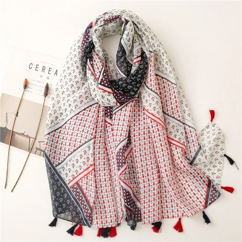 Fashion Scarf Leopard Printing Tassel Travel Sunscreen Beach Towel Shawl
