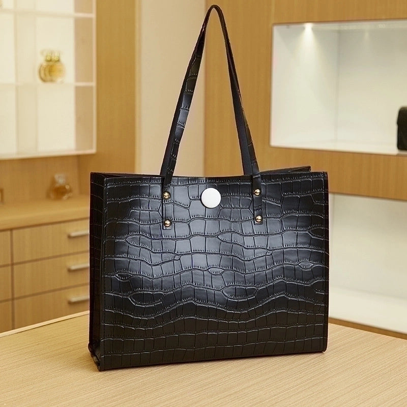 Women's Large Pu Leather Fashion Tote Bag