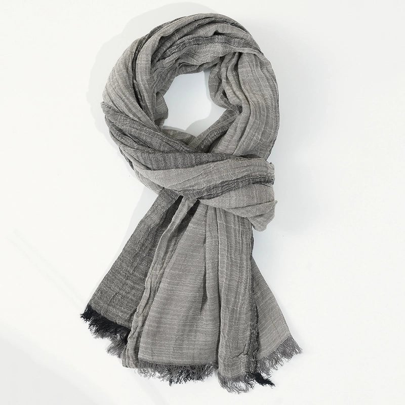Men's Scarf Spring. Autumn And Winter Scarf Color Matching Yarn-dyed Thin Casual Men's Scarf