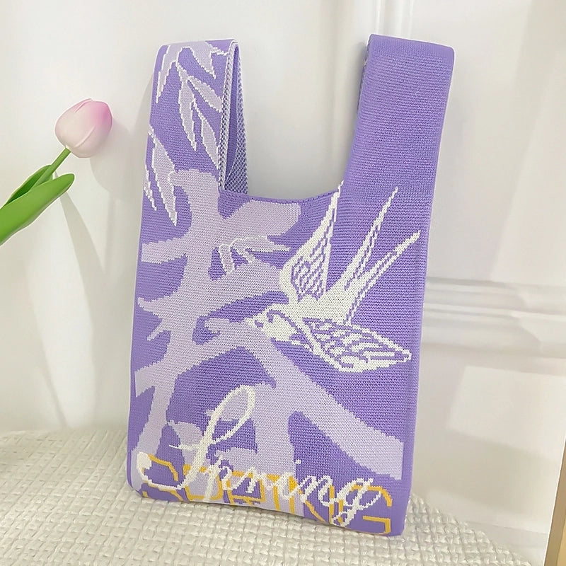 Women's Medium Polyester Animal Cartoon Flower Cute Classic Style Lock Clasp Handbag