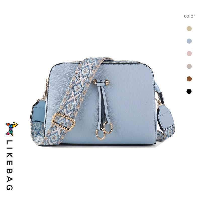 Women's Medium Pu Leather Solid Color Basic Classic Style Zipper Crossbody Bag
