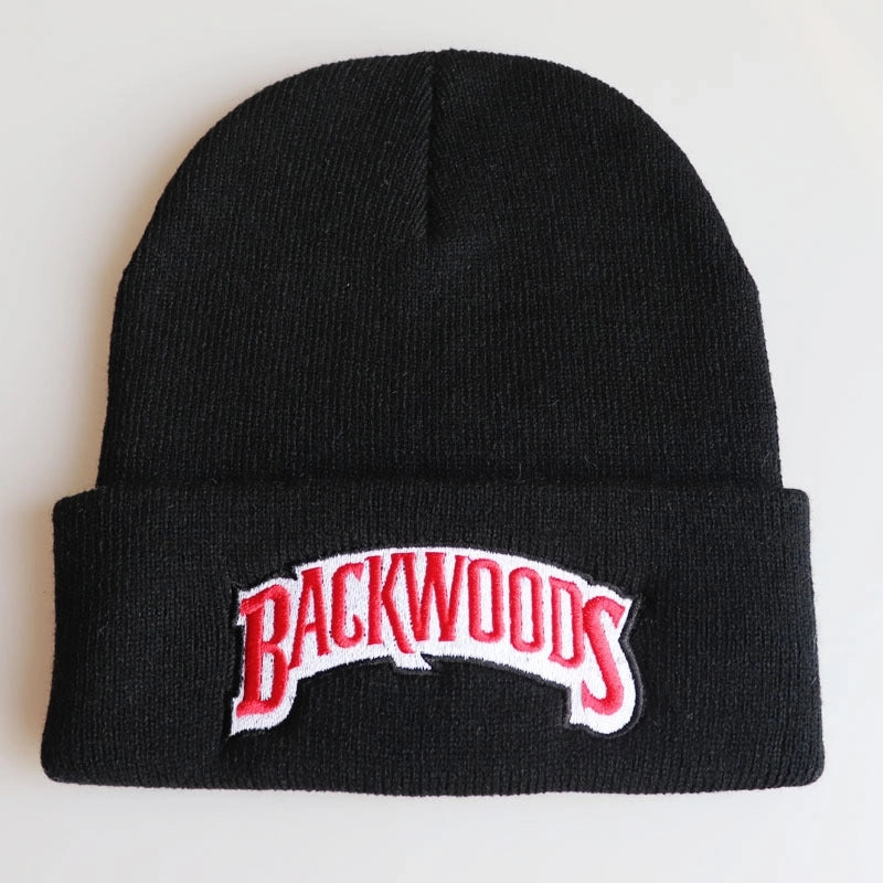 New Autumn And Winter Men's And Women's Warm Wool Hat BACKWOODS Letter Embroidery Men's And Women's Knitted Hat Pullover Hat