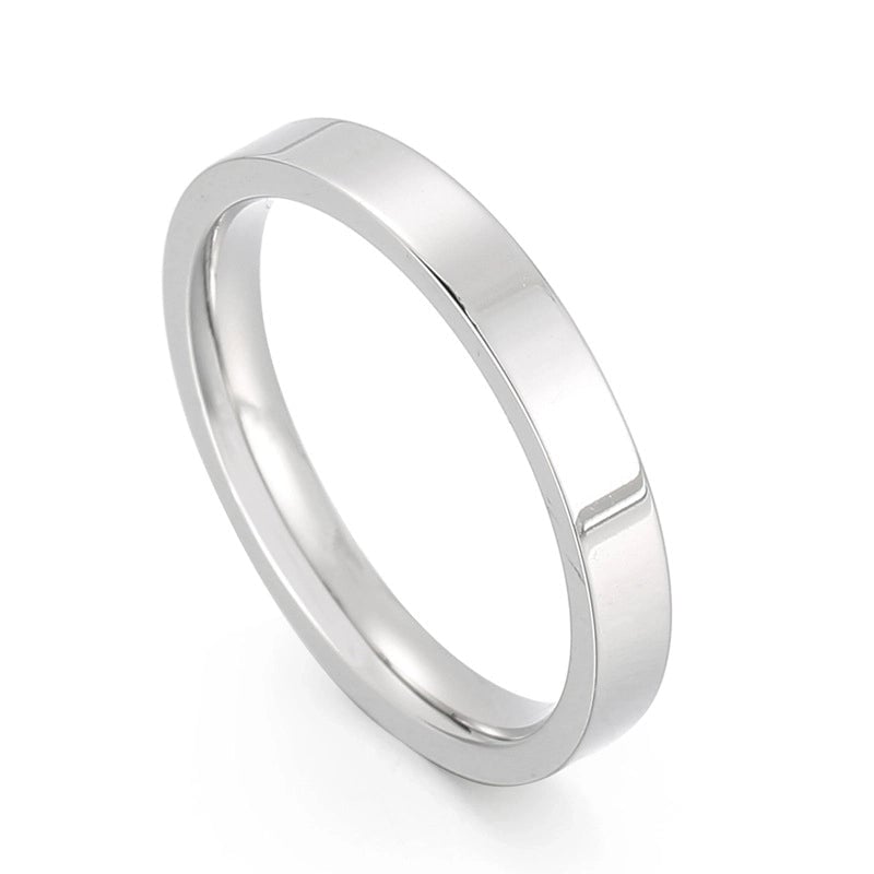 Fashion Round Stainless Steel 18K Gold Plated Rings