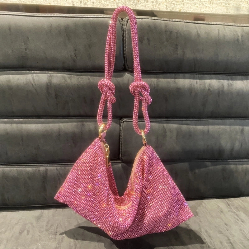 Women's Small Polyester Solid Color Classic Style Square Zipper Underarm Bag