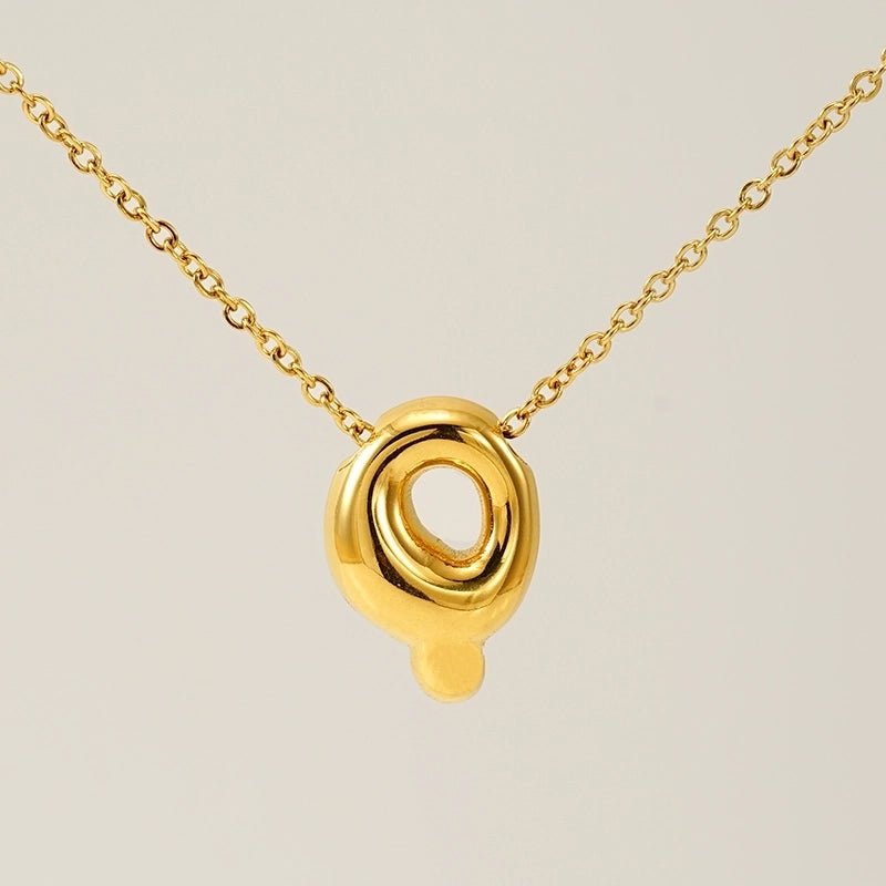 Basic Classic Style Letter 304 Stainless Steel 18K Gold Plated Plating Pendant Necklace