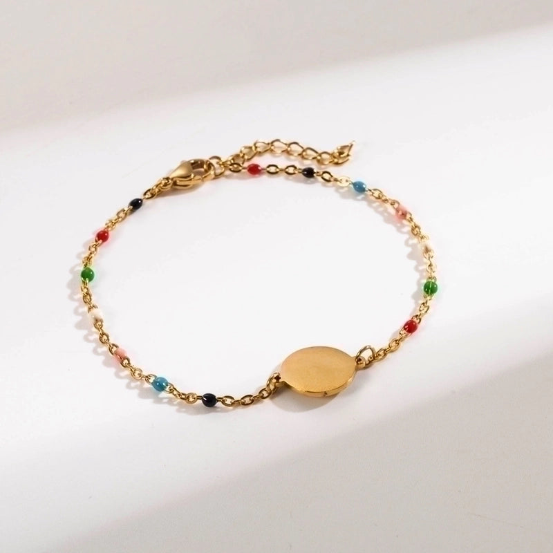 Ins Style Cross Infinity Heart Shape Stainless Steel Plating 14k Gold Plated Bracelets