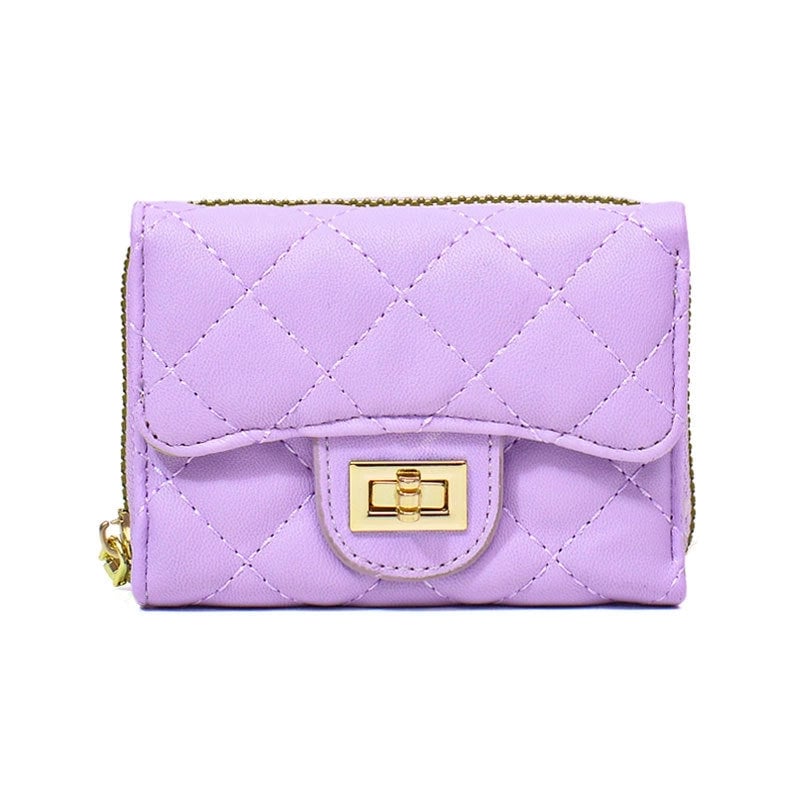 Women's All Seasons Pu Leather Solid Color Sweet Minimalist Square Zipper Card Holder Coin Purse